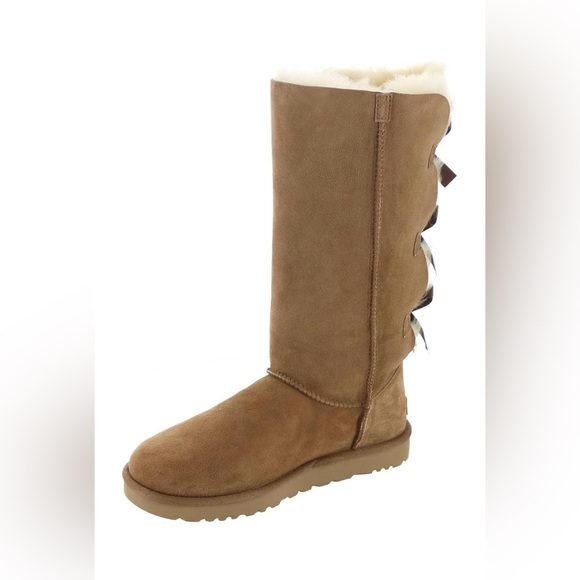 UGG Bailey Bow II Suede Tall Water-Resistant Boots - Picture 11 of 13